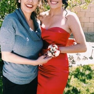 red right prom dress